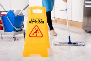 wet floor caution stand