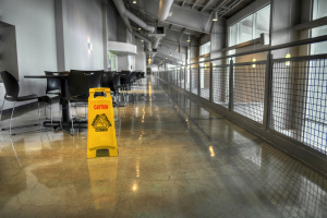 slippery floor caution stand